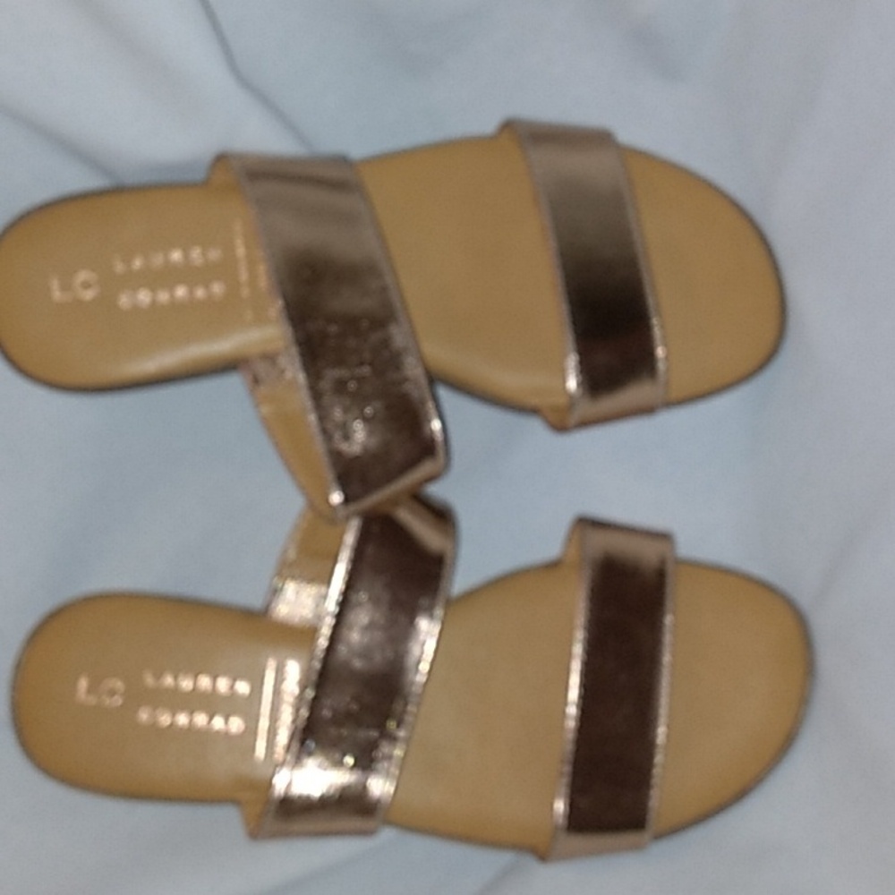 Womens rose gold sandals